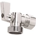Homewerks 1/2 in. Nominal Compression Inlet x 3/4 in. Male Hose Thread Outlet 1/4 in. Turn Angle Valve, Chrome 638 6208QT